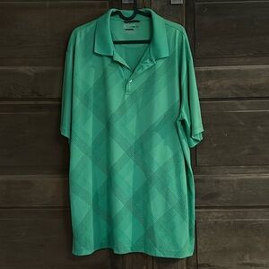 Chaps Golf 78 Mens  Stay Dry SS‎ Pastel Green Activewear Polo Shirt XL